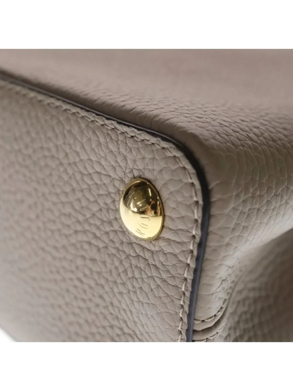 Louis Vuitton Capucines BB Galle Taurillon 2-Way Shoulder Bag Beige Leather Gold